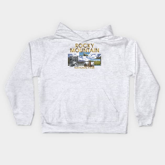 Rocky Mountain National Park Kids Hoodie by teepossible